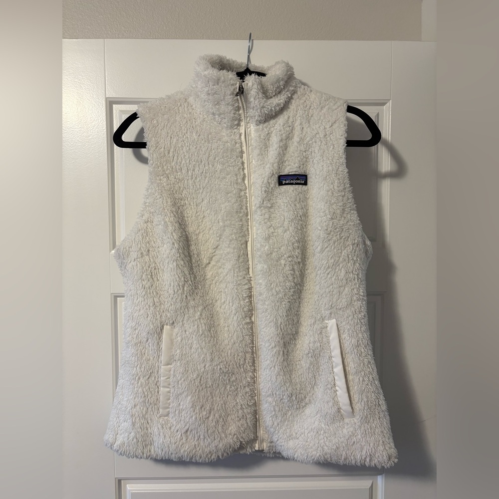 Patagonia Cream Fleece Zip Vest